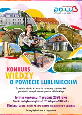 Konkurs Wiedzy o Powiecie Lublinieckim